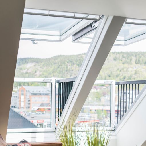 VELUX GDL Balkon Hout/Den wit 2
