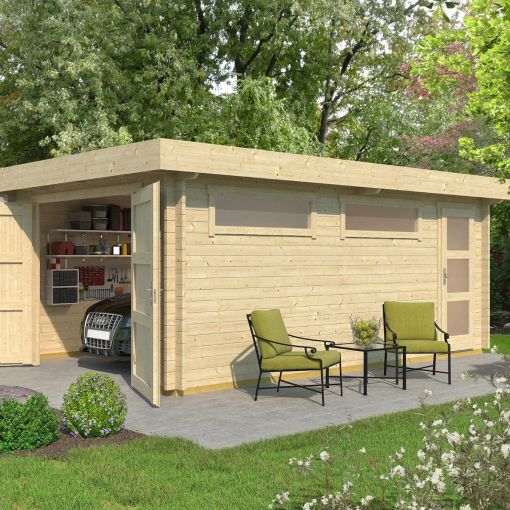 WEKA Enkel garage 441 Hout 2