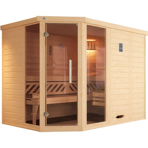 weka Designsauna Hoeksauna KEMI Spar 2