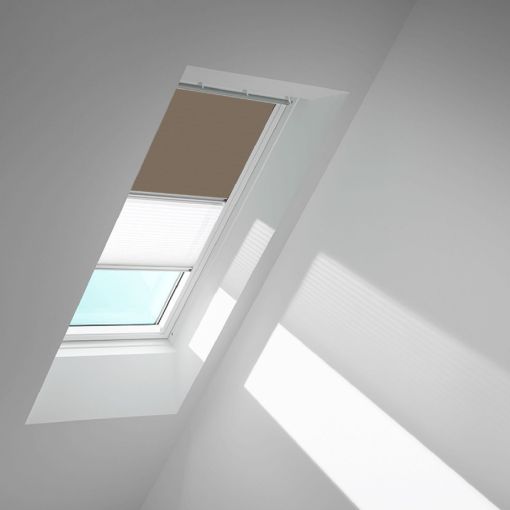 VELUX Verduisteringsgordijn Duo DFD Nougat/Wit 2