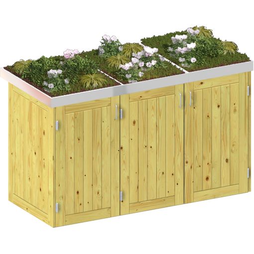 Binto afvalcontainerkast voor 3 containers, 2