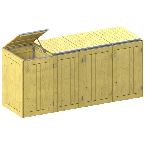 Binto afvalcontainerkast voor 4 containers, 2