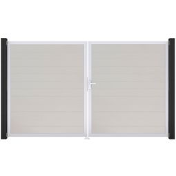 GroJa Doppeltor BasicLine smal PVC-steekzaun 4