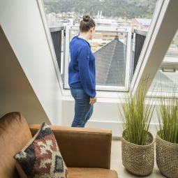 VELUX GDL Balkon Hout/Den wit 3