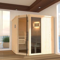 weka Sauna hoeksauna VARBERG natuurlijk 3