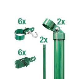 Alberts Zauneck-Set voor gaasdraadomheining groen 3