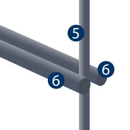 Dubbelstaafmat hekwerk voor inbetonneren complete 7
