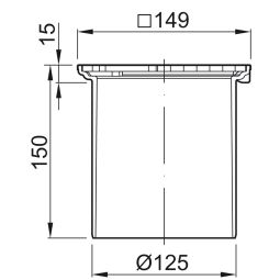 ACO badafvoer opzet 150x150mm incl. 3