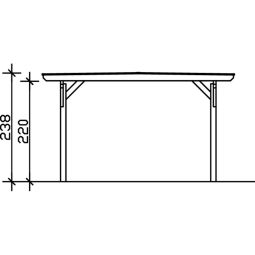Skan Holz Singlecarport Odenwald Wit 5