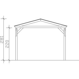 Skan Holz enkelplek carport Westerwald 4