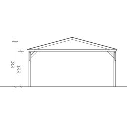 Skan Holz Dubbelcarport Westerwald Leisteen 6