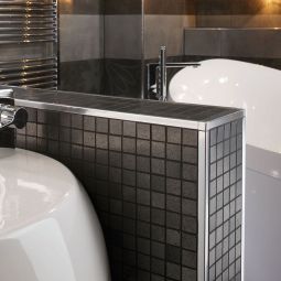 BLANKE Tegelstrip CUBELINE Roestvrijstaal 10mm 7