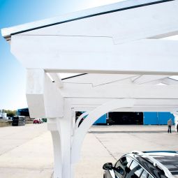 Skan Holz Dubbelcarport Westerwald Wit 4