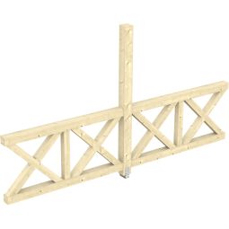 Skan Holz zijwand Andreaskreuze laminaathout 3