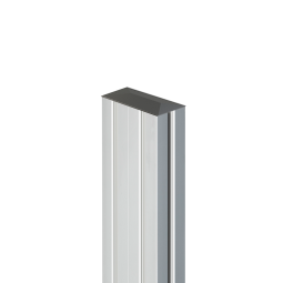 Wellker privacy-schermingspaal PAN zilver geanodiseerd 3