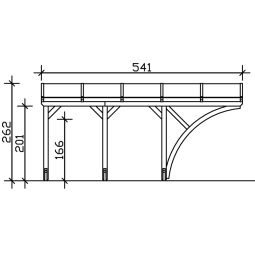 SKAN HOLZ Carport Eifel met 6