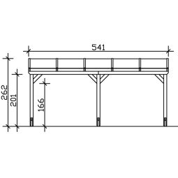 SKAN HOLZ Carport Vogtland Aanleuncarport, 6