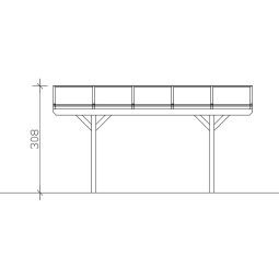 Skan Holz Dubbelcarport Westerwald Wit 7