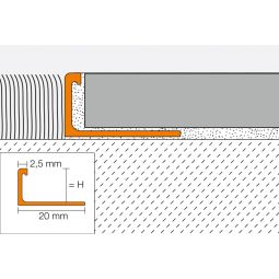 Schlüter-SCHIENE BASIC M afwerkingsprofiel messing 4