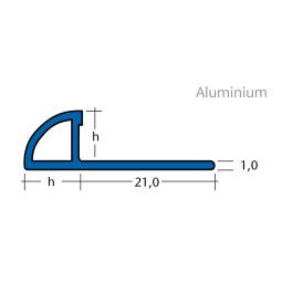 BLANKE Tegelprofiel Kwartcirkel-Profiel Aluminium Zwart 3