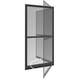 Windhager insectenscherm Expert draaideur 100x210 cm antraciet zwaait in beide richtingen open en dicht