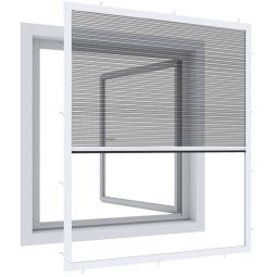 Windhager insectenscherm expert plisségramen wit ideaal voor strak aansluitende rolluiken (inbouwdiepte slechts 4,3 mm)
