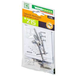 Windhager vliegenscherm veerpin-montageset, 4 stuks Voor gereedschaploos klemmen monteren van kozijnen in raamopeningen