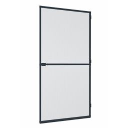 Windhager Insectenscherm Plus Raam Deur 100x210 cm Antraciet Compleet deur met glasvezeldoek, deursluitveer en traptrede