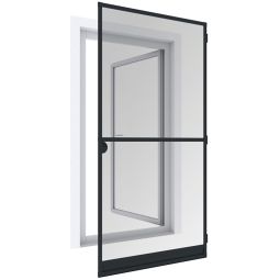 Windhager insectenscherm Expert frame deur Antraciet Robuuste vliegenschermdeur met handvat en dichtingsborstel