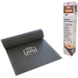 Jollytherm elektrische vloerverwarming Top-Therm BASIC 1 mm dikke carbonfolie voor uitsluitend gebruik onder laminaat, parket & klikvinyltegels in woonruimten, ideaal voor renovatie of nieuwbouw