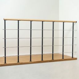 DOLLE brustvering 100 cm voor middenboom trap Boston, starterset in Antraciet en Wit verkrijgbaar
