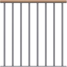 DOLLE balustrade voor middenboom trap Cork, Dublin, Basel - Uitbreidingsset Balusterinvulling als afzonderlijke staaf (verticaal) of roestvrijstalen staaf (meelopen) beschikbaar