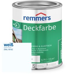 Remmers Deckfarbe wit Sterke weersbeveiliging, hoge dekkracht, op waterbasis