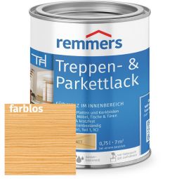 Remmers Trap- & Parketvarnish zijdemat kleurloos Hoogwaardig verzegel­lak op water­basis - voor een perfect af­werk­ing met rol of kwast