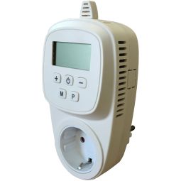 Jollytherm Programmeerbaar stekkercontactthermostat/kamerthermostaat voor infraroodverwarmingen Voor de besturing van elektrische verwarmingen en infraroodverwarmingen, temperatuurbereik +5° - +35°, eenvoudige bediening
