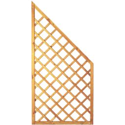T&J Diagonal-Rankzaun MW 10x10 cm aansluiting schutting Schutting aansluiting 90x180/90 cm, diagonaal, 10x10 cm maaswijdte, drukgeïmpregneerd, ideaal als afsluit- of overgangselement