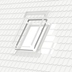 VELUX Adapterrahmen ELX 0000 voor vervanging van oudere ramen Een aluminium raamwerk voor aanpassing van verschillende inbouwhoogten tussen het Velux-standaardsortiment vanaf 1991 tot 2000 en het huidige assortiment