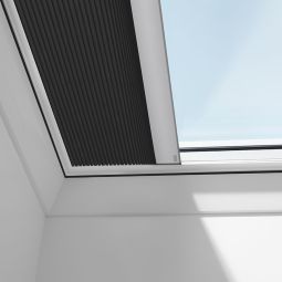VELUX Plat dakraam honingraat plissé uni zwart 1047S lichtdicht, wafelstructuur voor extra warmteisolatie, geschikt voor verschillende VELUX-dakramen