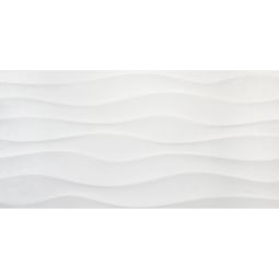 Wellker wandtegel Tocoa Snow Wave gerectificeerd 30x60 cm dikte 10 mm verschillende oppervlaktebehandelingen