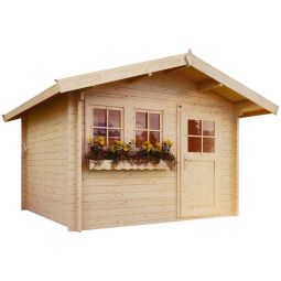 weka tuinhuis 139A onbehandeld tuinhut verschillende maten, fijnsparenhout met wanddikte 45 mm