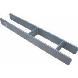 T&J H-paaldrager zwaar voor paal H-paaldrager om in beton te gieten, gegalvaniseerd staal, 60 cm lang – voor palen van 7x7 tot 14x14 cm, ideaal voor stabiele zaunfundamenten