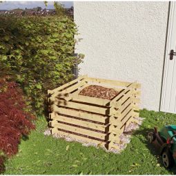 T&J houten composter BODO steeksysteem Houten composter BODO van den/spar, rauw gezaagd en druksocialisering, in het praktische steeksysteem – verkrijgbaar in 100x100 cm en 120x120 cm