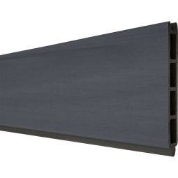 GroJa Solid Steekzaun Schutting Enkelprofiel Steengrijs co-geëxtrudeerd Zichtscherm Steekzaun Lamellenomheining Aan beide zijden dezelfde opdruk, zeer veel combinatiemogelijkheden, 180x15x1,9 cm