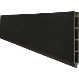 GroJa Solid Steekzaun Schutting Afzonderlijk Profiel Zwart co-geëxtrudeerd Zichtscherm Steekzaun Lamellenomheining Aan beide zijden identieke look, zeer veel combinatiemogelijkheden, 180x15x1,9 cm