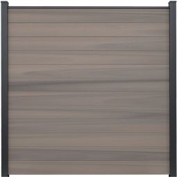GroJa Solid steekzaun privacyhek bi-color cogeëxtrudeerd zichtscherm steekzaun lamellenomheining Bouwsysteem uit 12 vullingen, 180x180x1,9 cm, inclusief afwerkingsprofiel en afstandsstuk-set