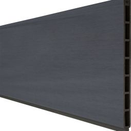 GroJa Solid Grande Premium Steekzaun Schutting Steengrijs co-geëxtrudeerd Enkelprofiel Zichtscherm Steekzaun Lamellenomheining Aan beide zijden dezelfde uitstraling, veel combinatiemogelijkheden, 180x24x1,9 cm