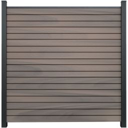 GroJa Solid Rhombus BPC-Steekzaun Schutting Bi-Color co-geëxtrudeerd Zichtscherm Ruitpatroonhek Steekzaun Bouwsysteem uit 6 vullingen, afstandsstuk-set en afwerkingsprofiel, 180x180x1,9 cm
