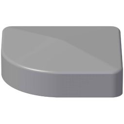 GroJa vervangkap voor verstelbare aluminium hoekpaal zilvergrijs Voor 7x7 cm en 9x9 cm palen, kunststof