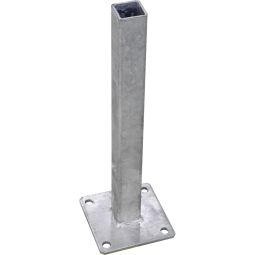 GroJa paaldrager type GJ 47 voor opschroeven Steun voor de montage van alu-hekpalen 6x6 en 9x9 cm, 13x13x40,6 cm, gegalvaniseerd
