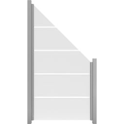 GroJa Ambiente Glas-privacymat Blokstrepen aansluiting privacyscherm 8 mm ESG (geveiligd glas), 90x180/90x0,8 cm, blokstrepen uit duurzame zeefdruk